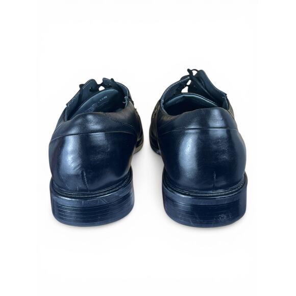 Dockers Black Leather Derby Dress Shoes 12W Wide Square Toe Lace Up main image 5